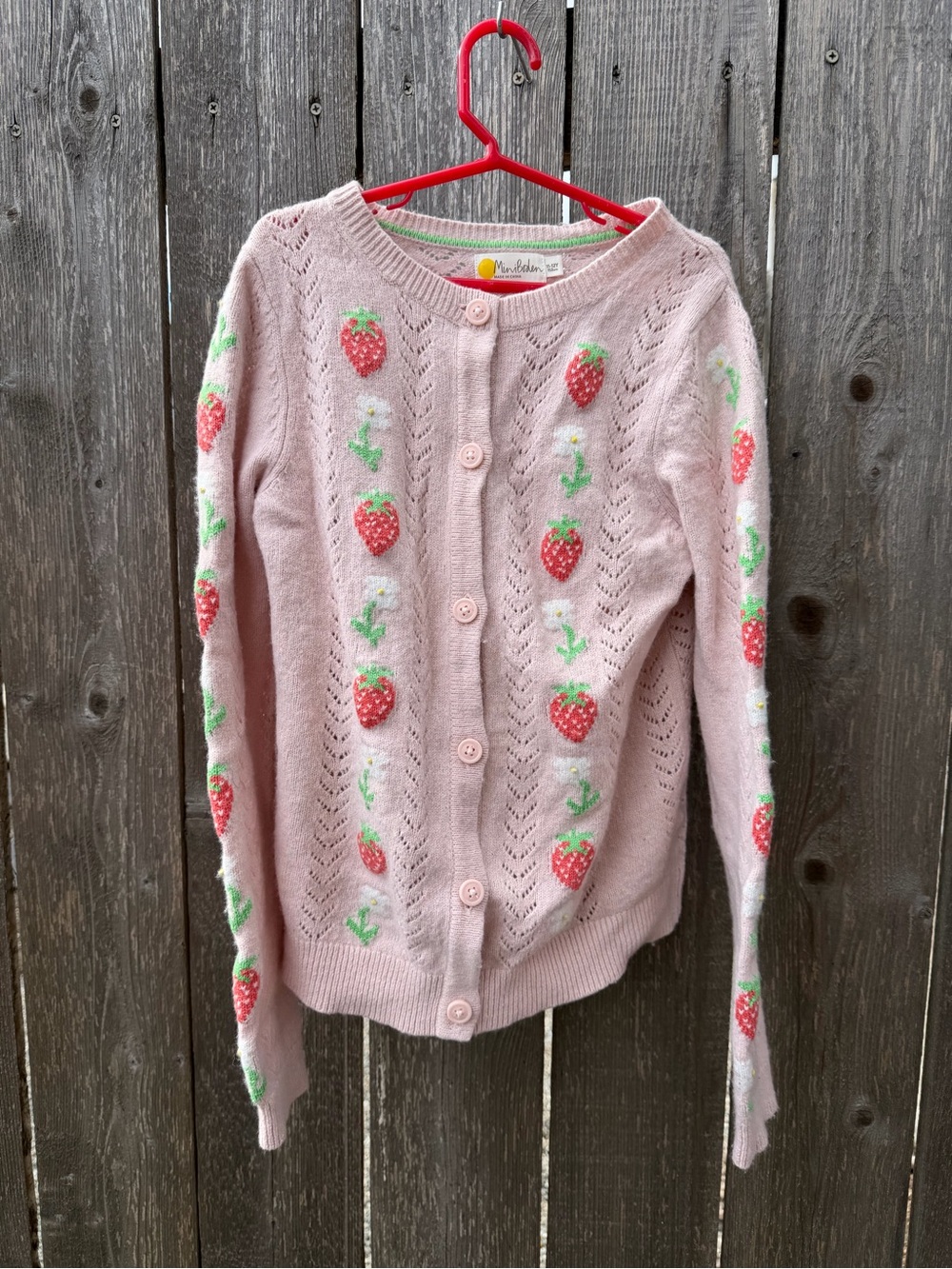 Girls 11-12y Mini Boden Wool Blend Cardigan Good Used Condtion